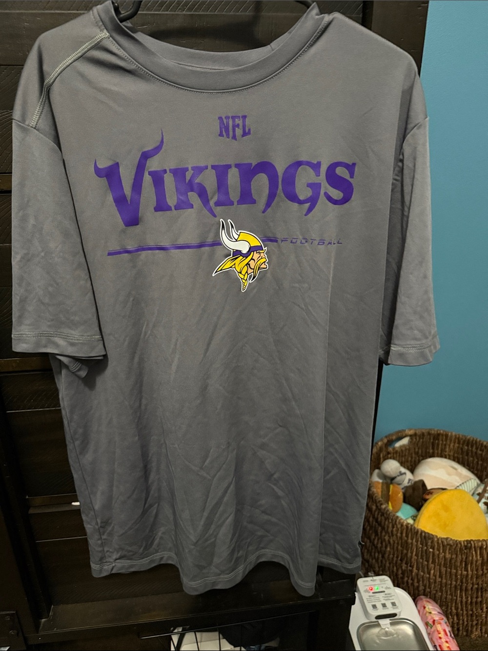 Minnesota Vikings Gray Short Sleeve Tee